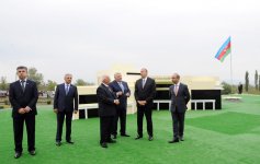 Azerbaijani President lays foundations stone for Heydar Aliyev Center in Shaki (PHOTO)